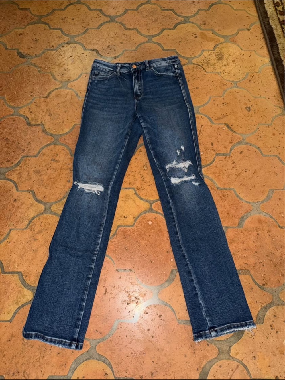 Flying monkey, Classic Distressed Women's Dark Blue Jeans
